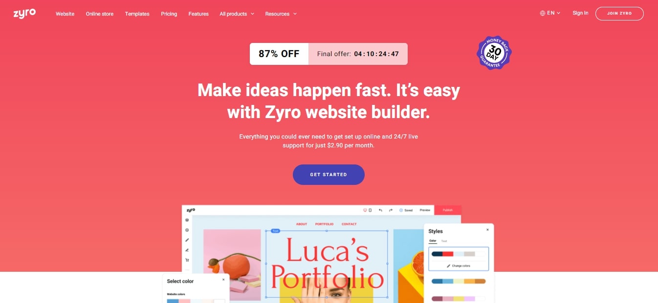 Zyro Website