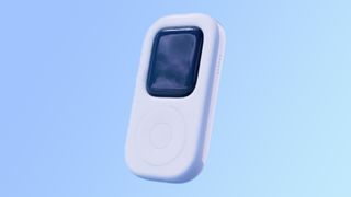 A tinyPod against a blue background