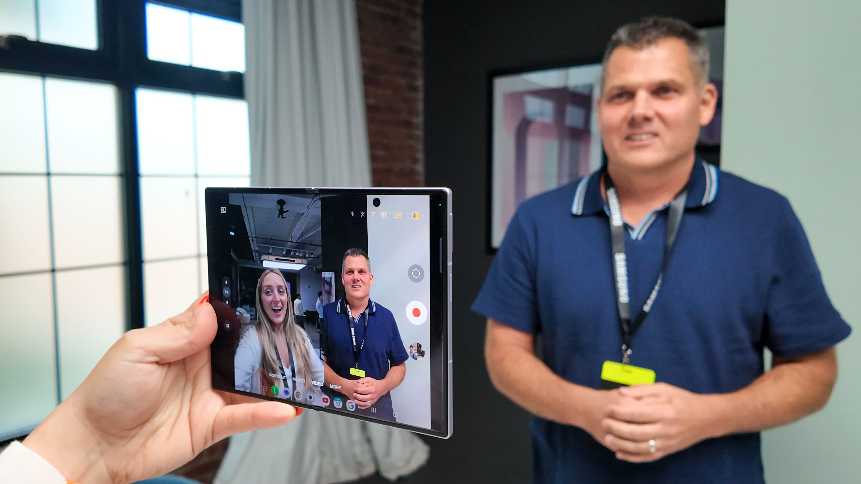 Galaxy Z Fold 8 shown with dual recording
