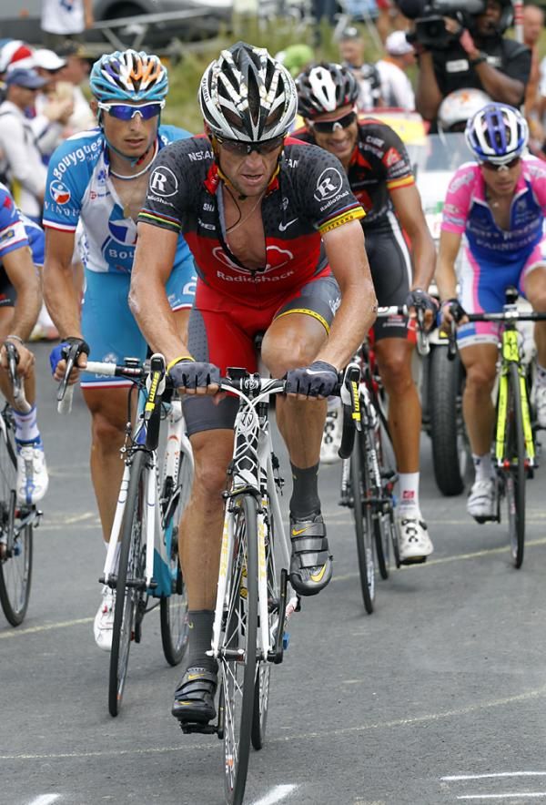 Lance Armstrong tried to relive his past glories in the breakaway.