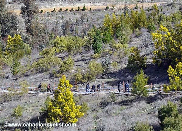 The UCI makes a final XC course inspection.