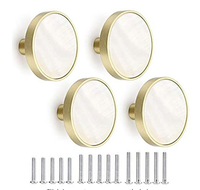 Solid brass and mother-of-pearl hardware for kitchen cabinets or wardrobe drawers, $9.99 for a pack of 4 at Amazon