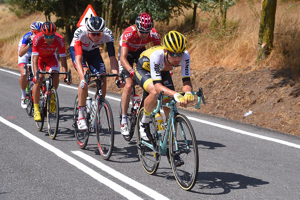 The day's breakaway during stage 7 at the Vuelta