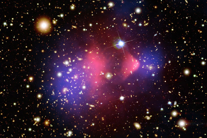 Bullet Cluster, universe, dark matter, space, Kavli