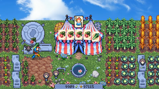 Jimbo carrying a freshly harvested leek in the Rusty's Retirement x Balatro crossover.