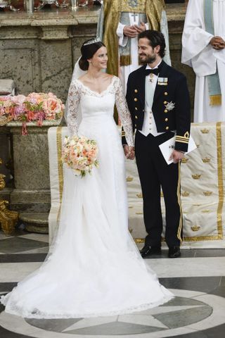 PRINCESS SOFIA OF SWEDEN in her wedding dress