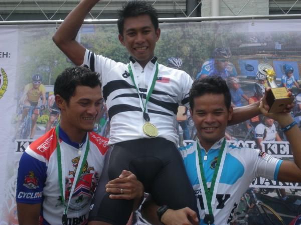 Final podium at Malaysian championship with Fallanie, Shahrul and Zamri