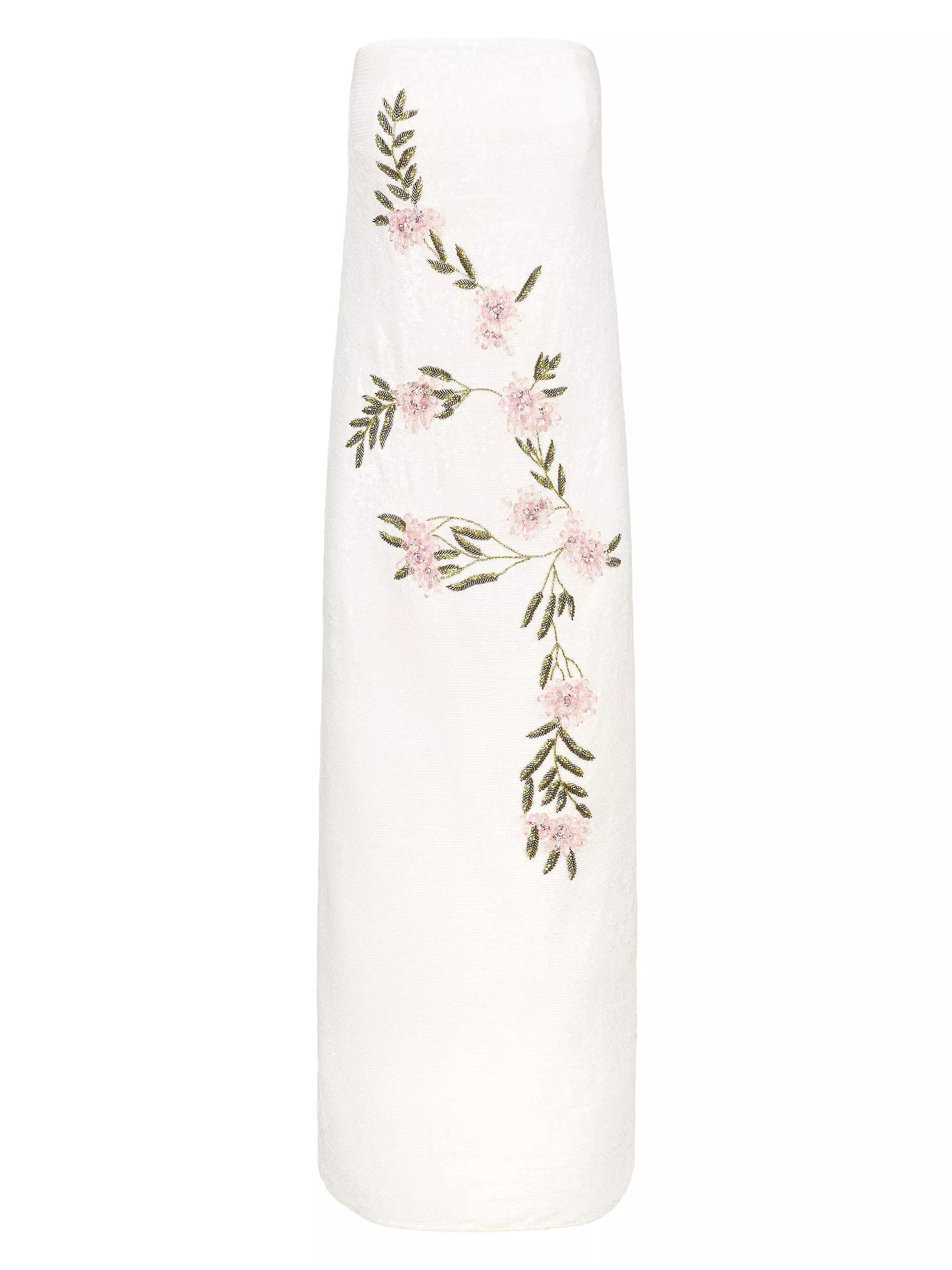 Casey Embroidered Floral Strapless Cocktail Dress