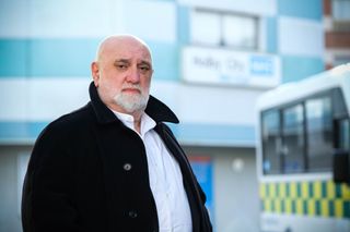 First Look: Alexei Sayle guest stars as Lev's gruff dad in Casualty.