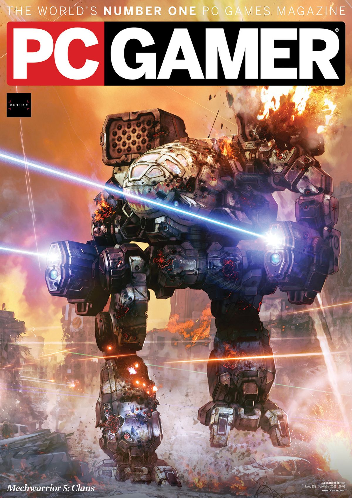 PC Gamer UK November issue on sale now MechWarrior 5 Clans PC Gamer
