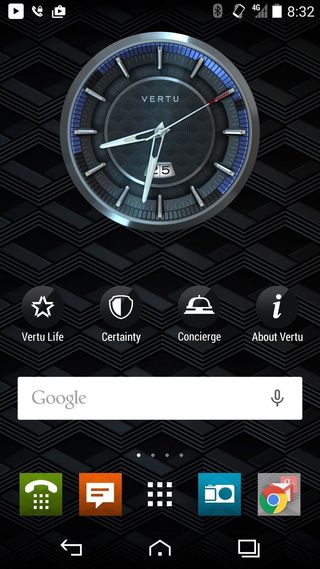 Vertu's launcher customizations are light