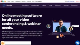 Zoho Meeting website screenshot