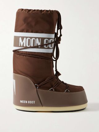 Icon Shell and Faux Leather Snow Boots