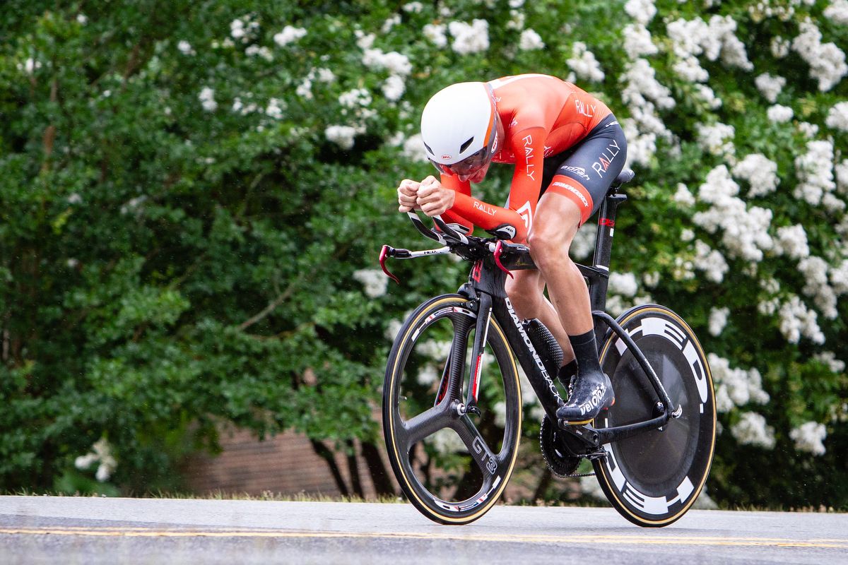 Brandon McNulty finished sixth in the US pro time trial