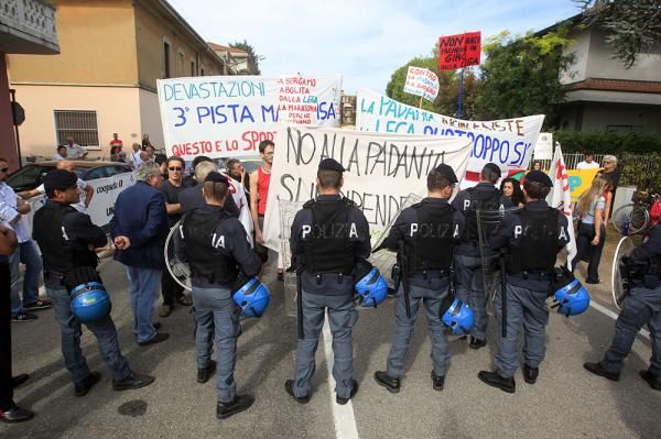 Political protests have stopped the race each day