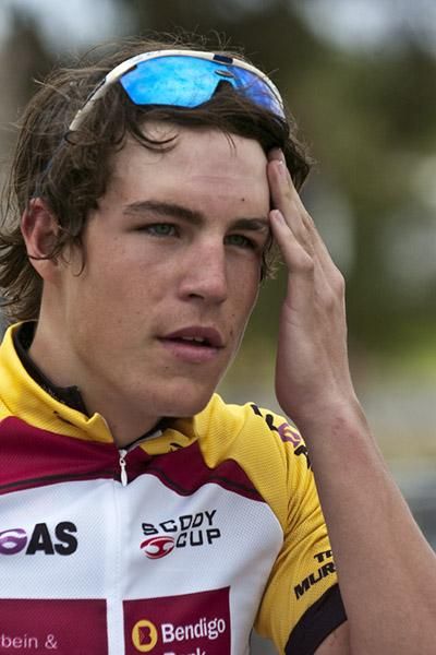 Most aggressive: Adam Phelan (McDonagh Blake/Witness) won the jersey for having a go on stage nine and new tour leader Stuart Shaw requested a pic of him for his efforts.