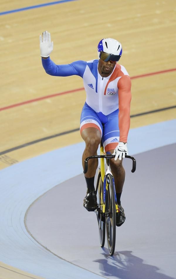 Gregory Bauge (France) after finishing second.