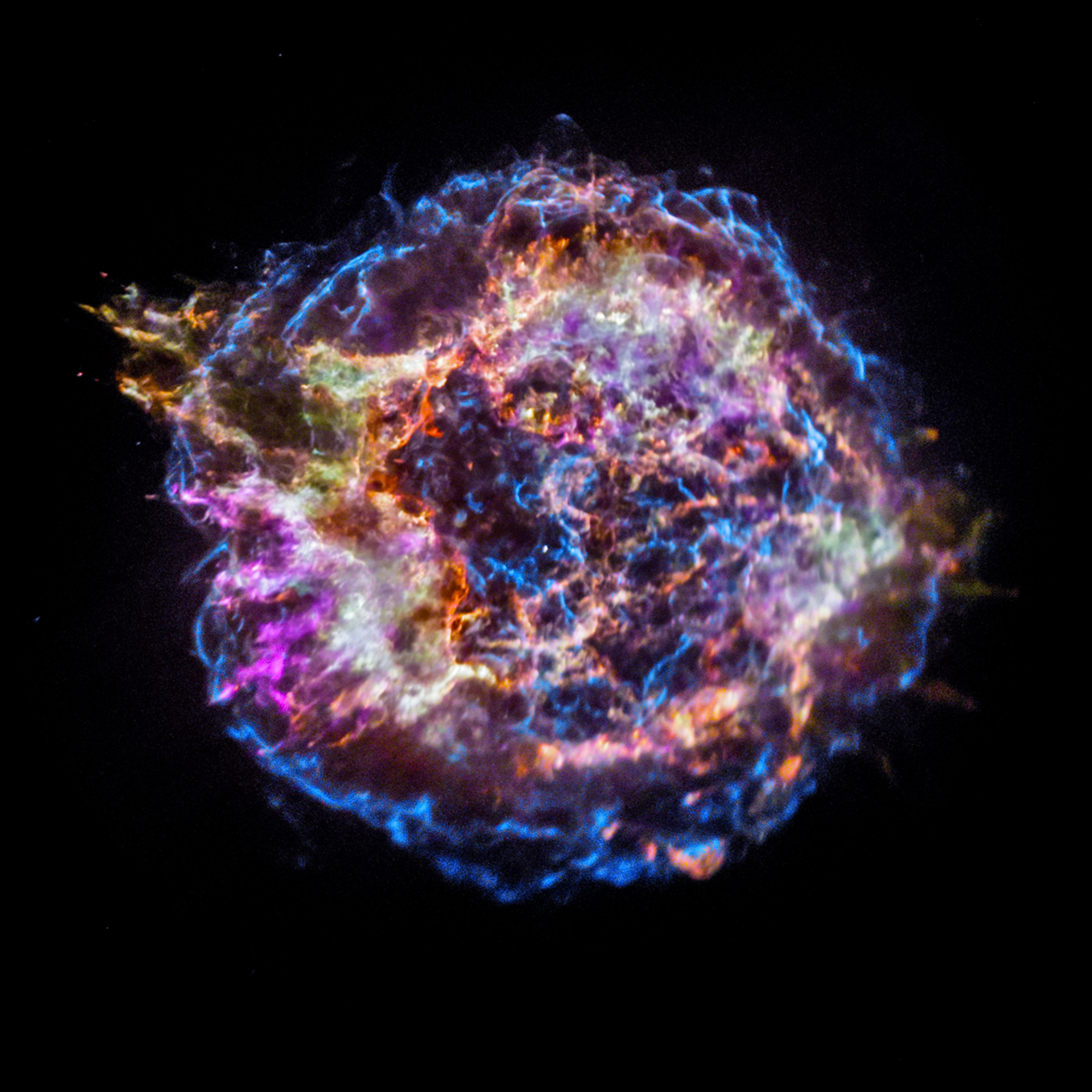 The supernova remnant Cassiopeia A shines in this stunning image from NASA&#039;s Chandra X-Ray Observatory. Thousands of astronomers,astrophysicist and space policy officials will meet this week in Washington, D.C. this week at the 231st meeting of the Americ