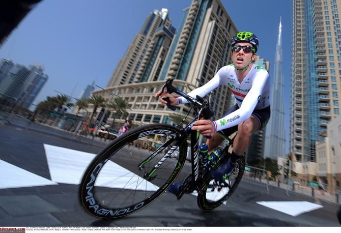 British time trial champion Alex Dowsett (Movistar)