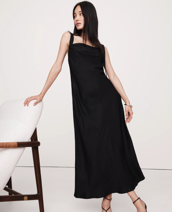 Banana Republic, Draped Viscose-Linen Maxi Dress 