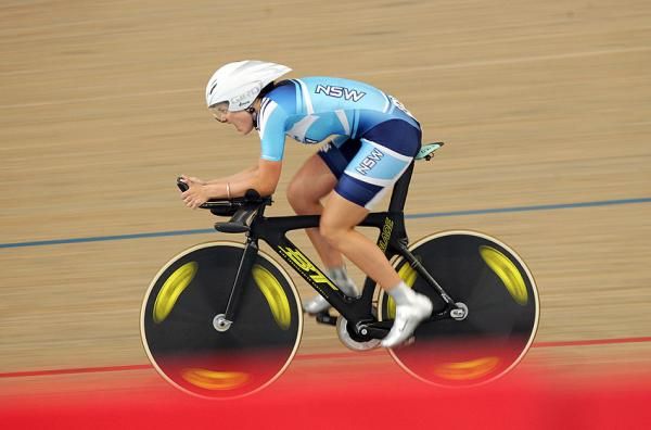Ashlee Ankudinoff (NSW) finished second in the women's individual pursuit final