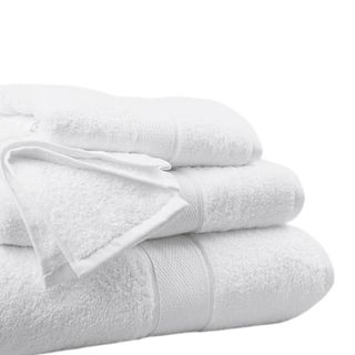 white cotton towels