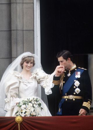 Princess Diana and King Charles on their wedding day