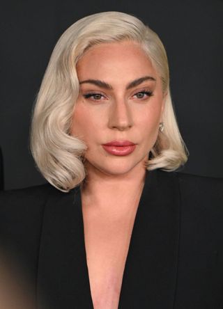 Lady Gaga attends Netflix's "Maestro" Los Angeles photo call in Los Angeles, California.