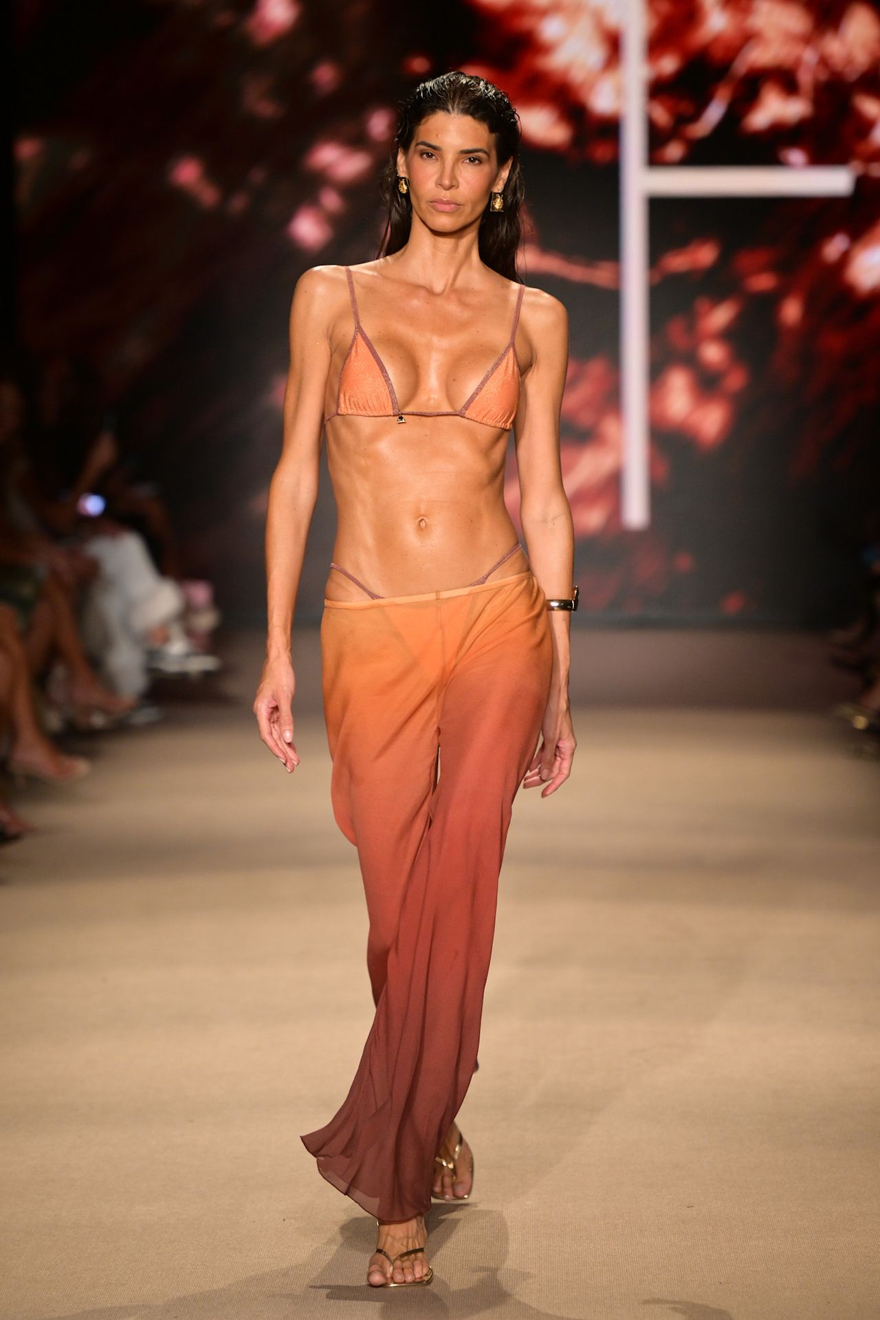 Fae model on the runway during Paraiso Miami Swim Week 2026.