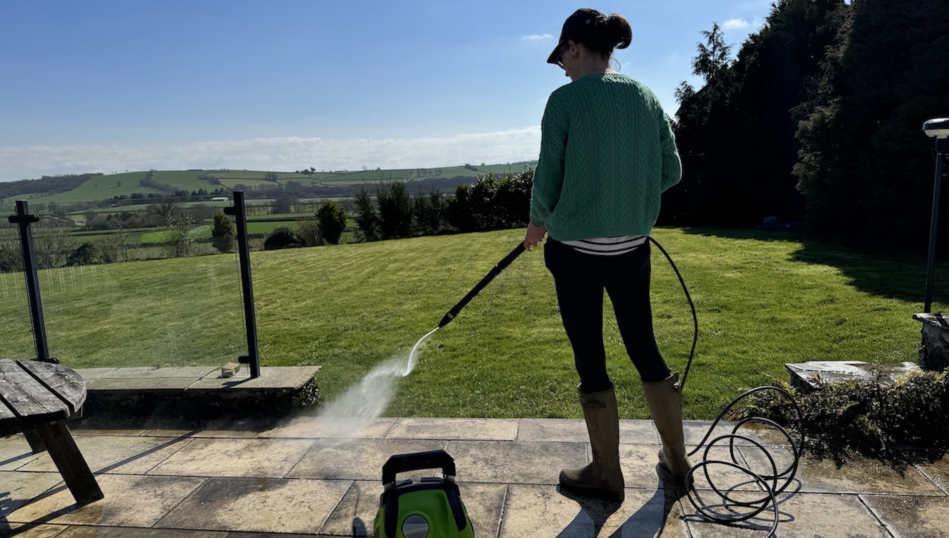 Greenworks G40 pressure washer testing