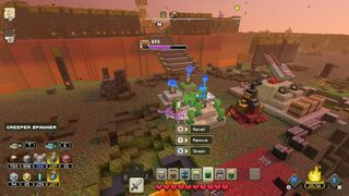 Minecraft Legends Horde of the Bastion boss: Spawning Creepers.