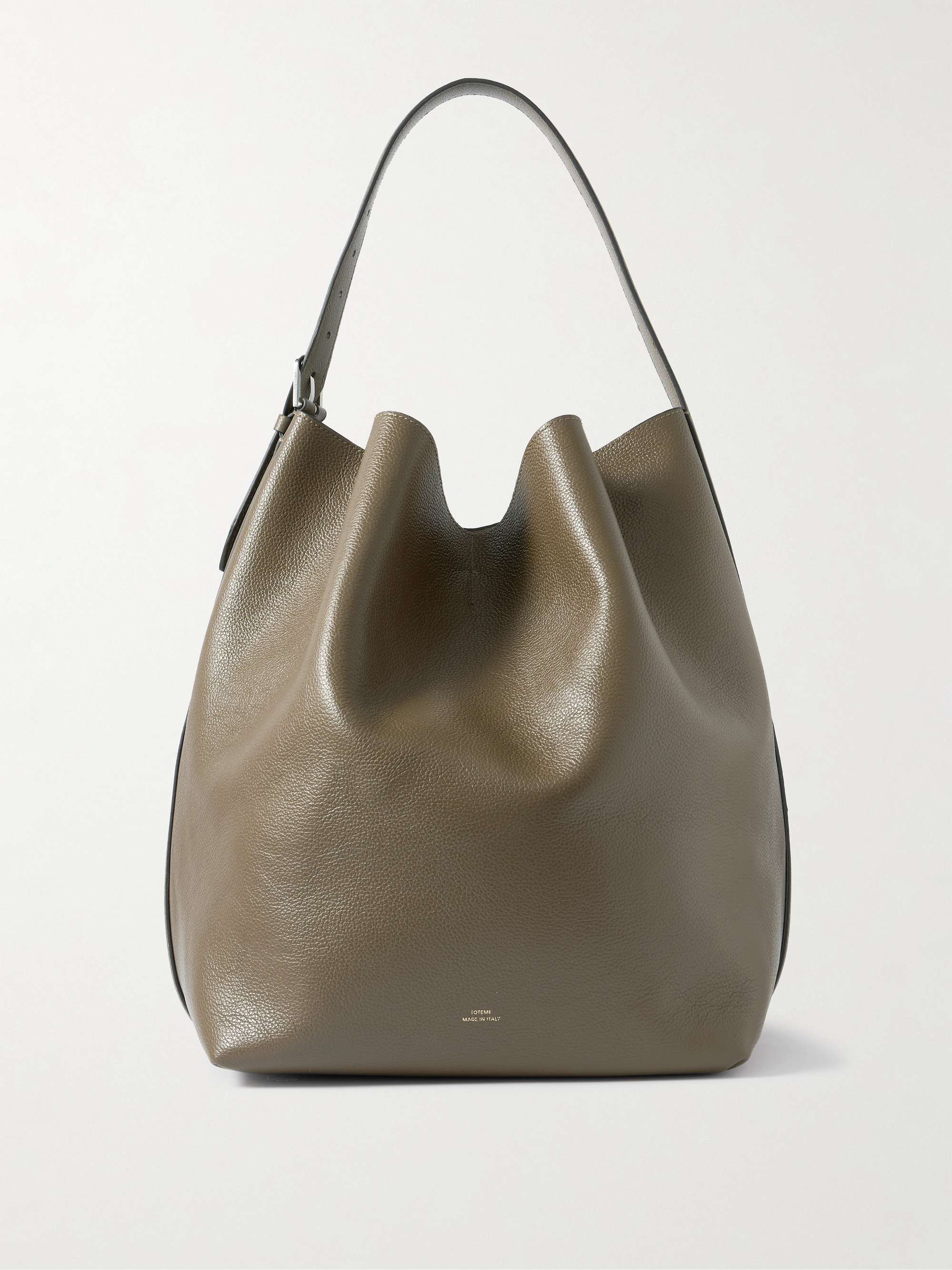 Textured-Leather Tote