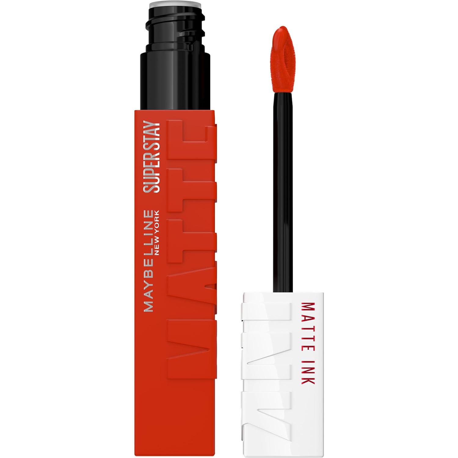 MAYBELLINE, Maybelline Super Stay Matte Ink Liquid Lipstick Makeup, Long Lasting High Impact Color, Up to 16h Wear, Innovator, Cardinal Red, 1 Count, Packaging May Vary