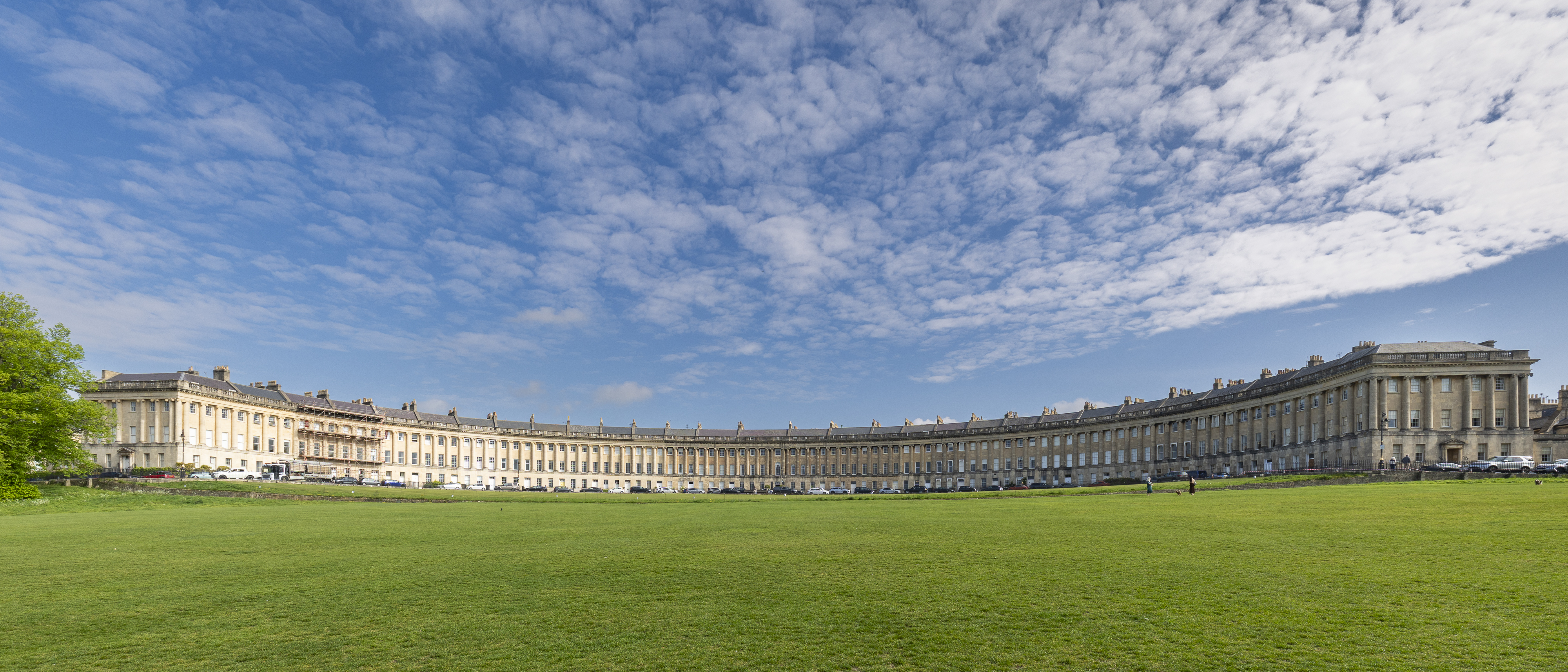 Blue sky and grassy views, wide landscapes shot with 14mm prime lens
