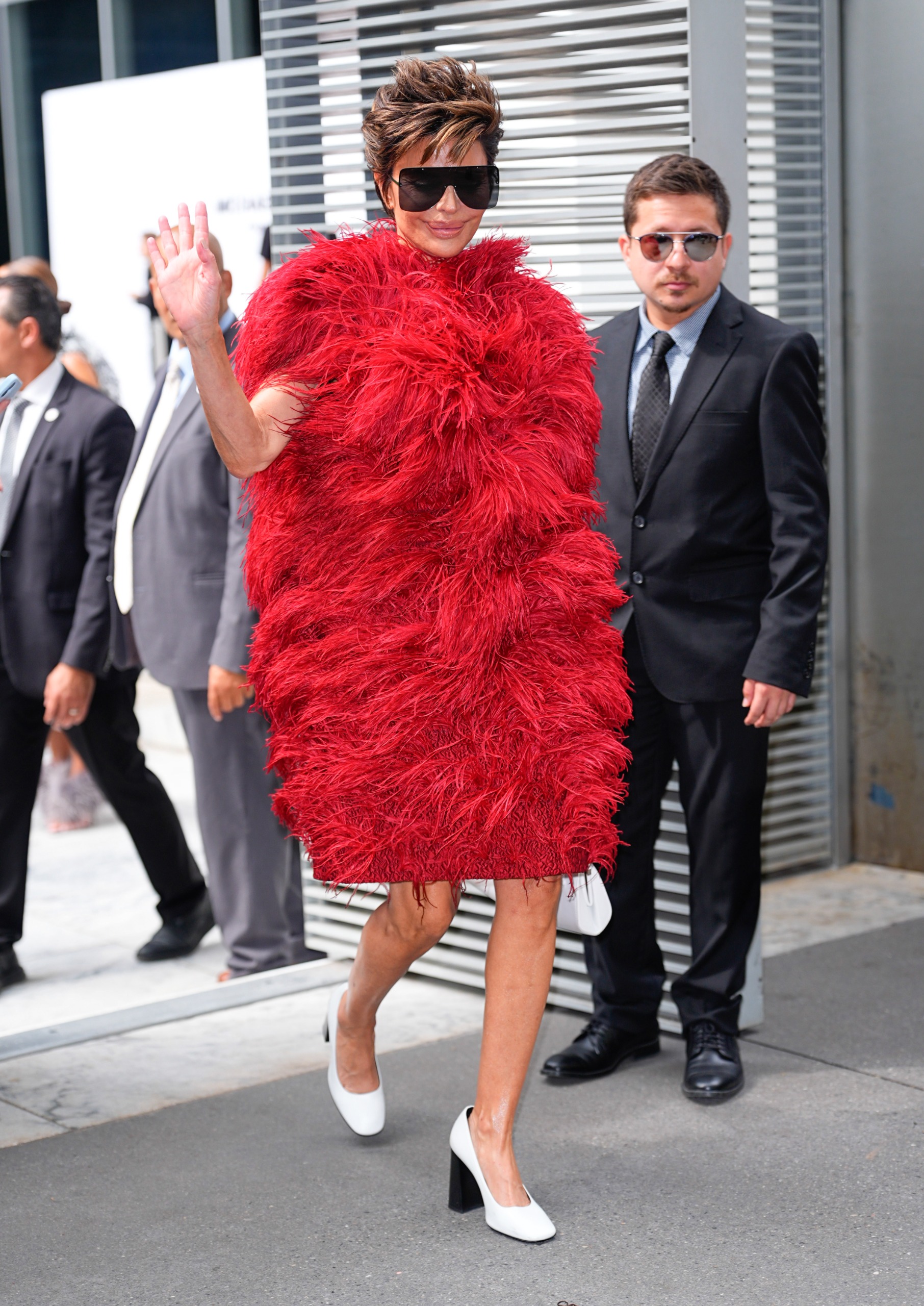 Lisa Rinna#039;s celebrity look at the Michael Kors New York Fashion Week show