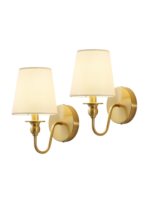 Peel-and-Stick Battery Operated Wall Sconces, Set of 2