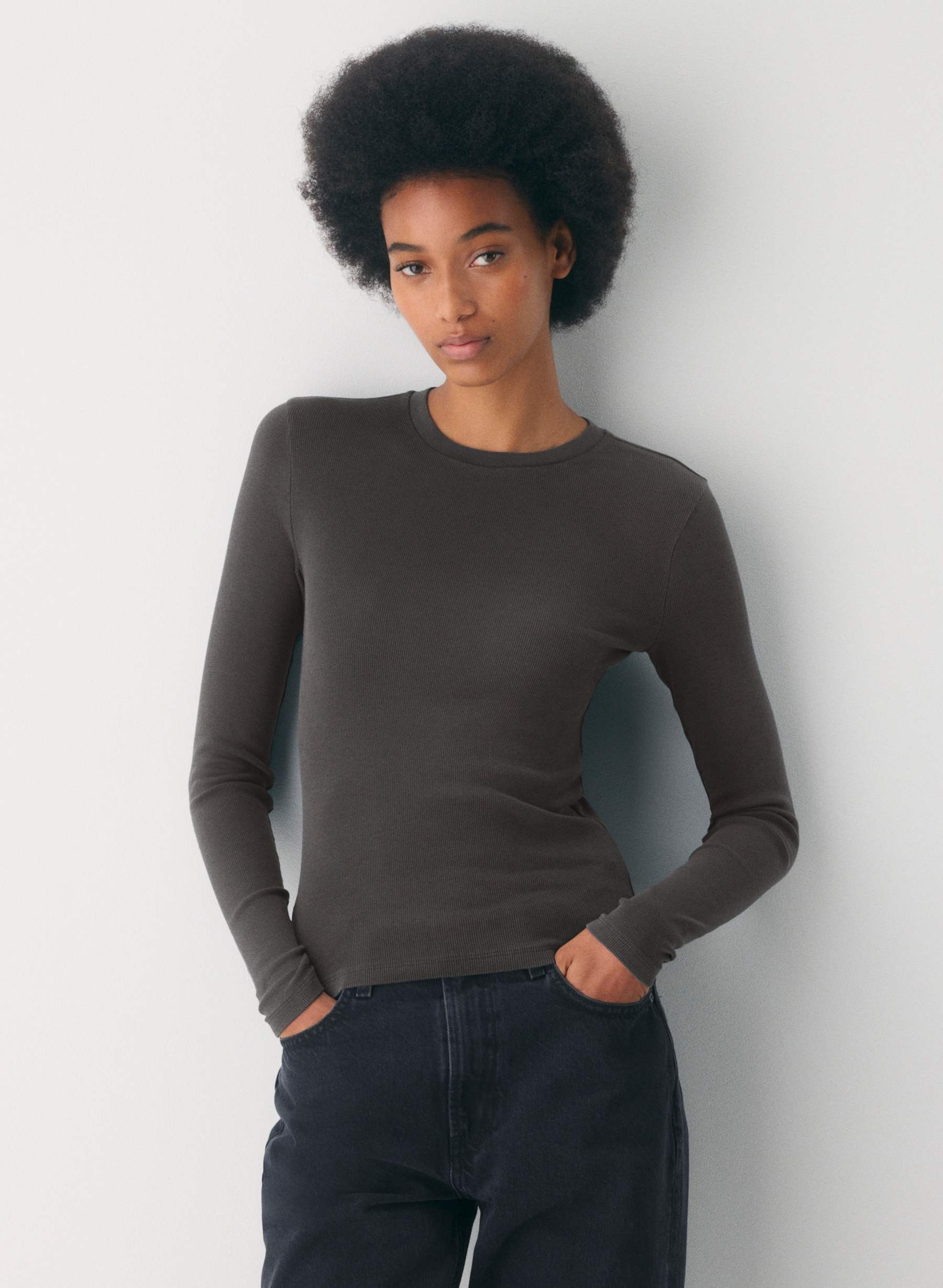 aritzia HomeStretch™ Rib Crew Longsleeve