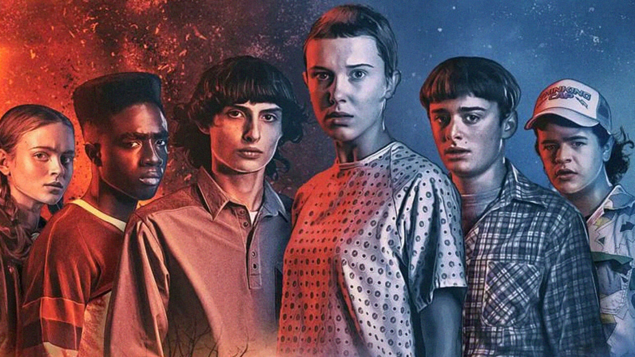 A screenshot of a Stranger Things 4 cast poster