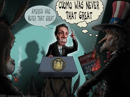 Political cartoon U.S. Andrew Cuomo MAGA Democrats 2020