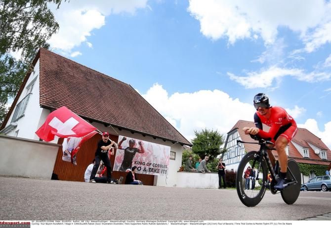 Swiss time trial champion Fabian Cancellara (Trek)