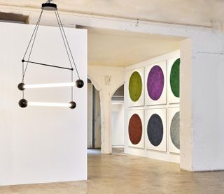 Combined presence of colour and geometry in Pierre Charpin show