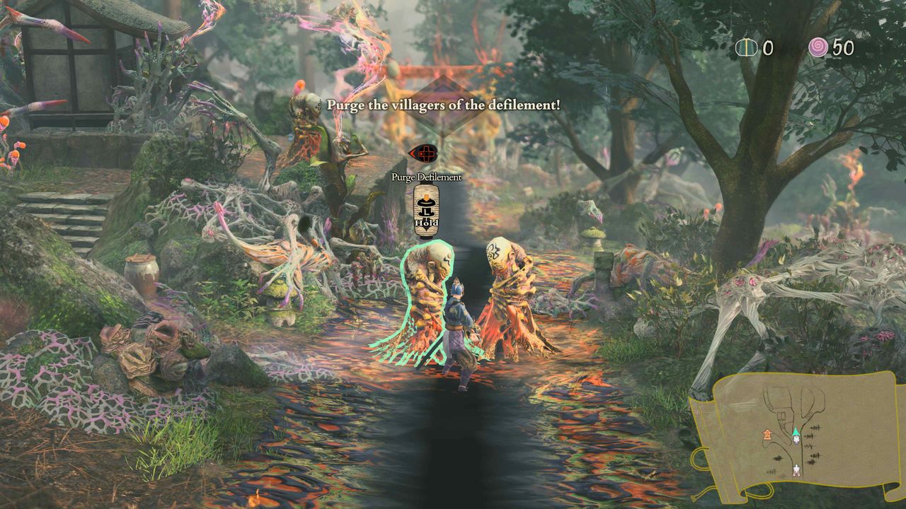 Screenshot of Kunitsu-Gami: Path of the Goddess on Xbox Series X.