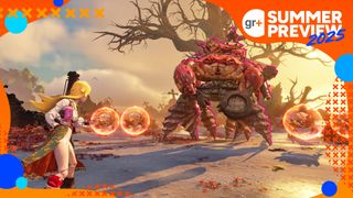 RS fights a giant enemy crab in Sea of Remnants, with a Summer Preview 2025 GamesRadar+ frame