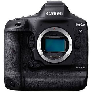 Canon EOS-1D X Mark III camera on a white background