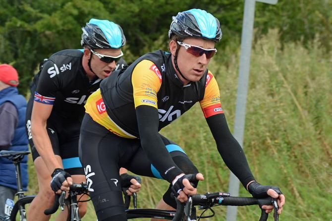 Bradley Wiggins leads Ian Stannard