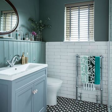 Bathroom makeover with walk-in shower and grey colour scheme | Ideal Home