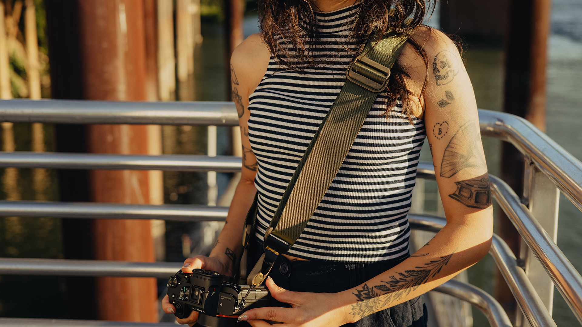 Peak Design product in new colourways in use