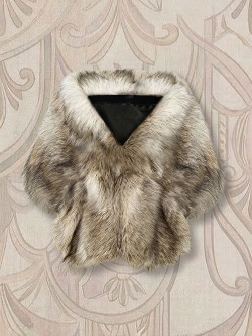 Faux Fur Collar Shawl (Women's)
