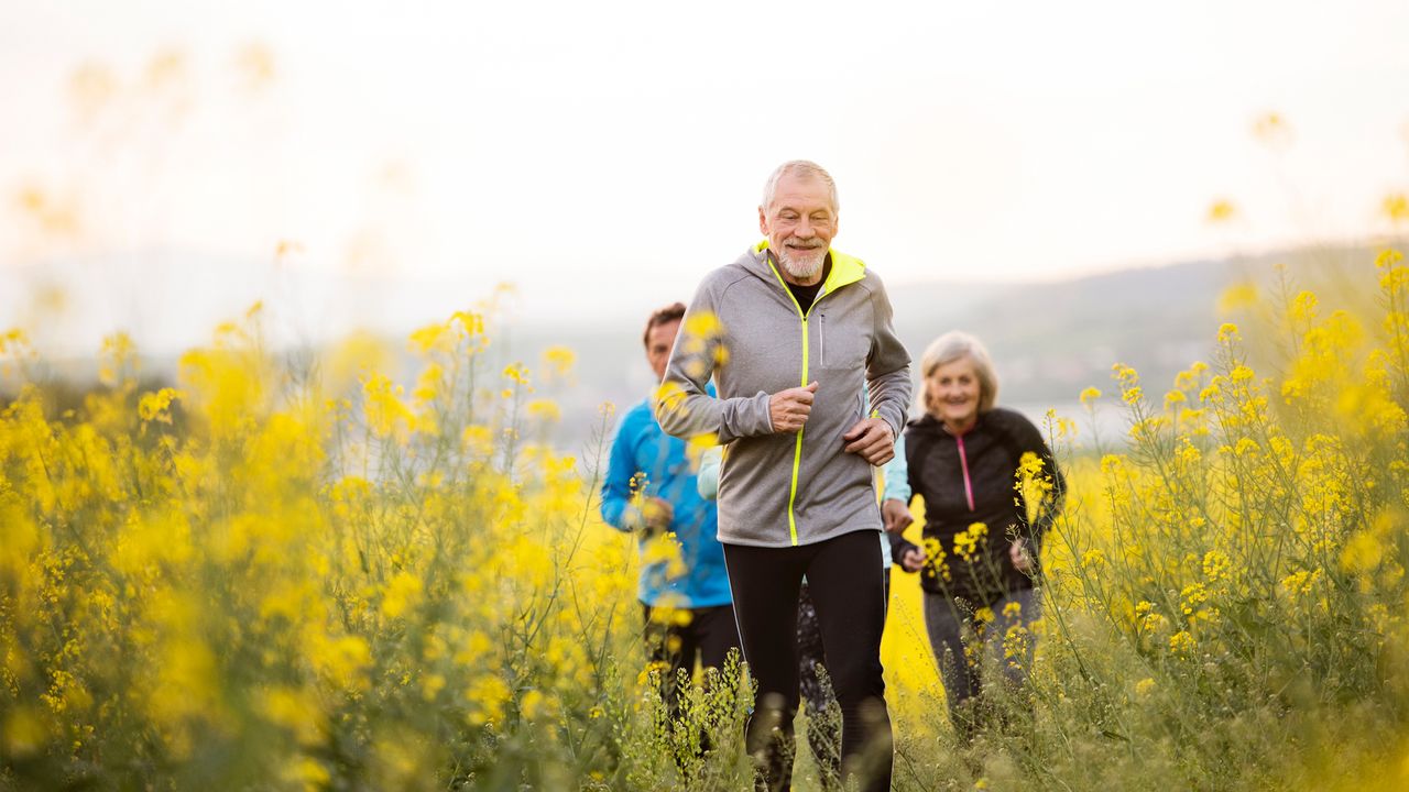 seniors out trail running