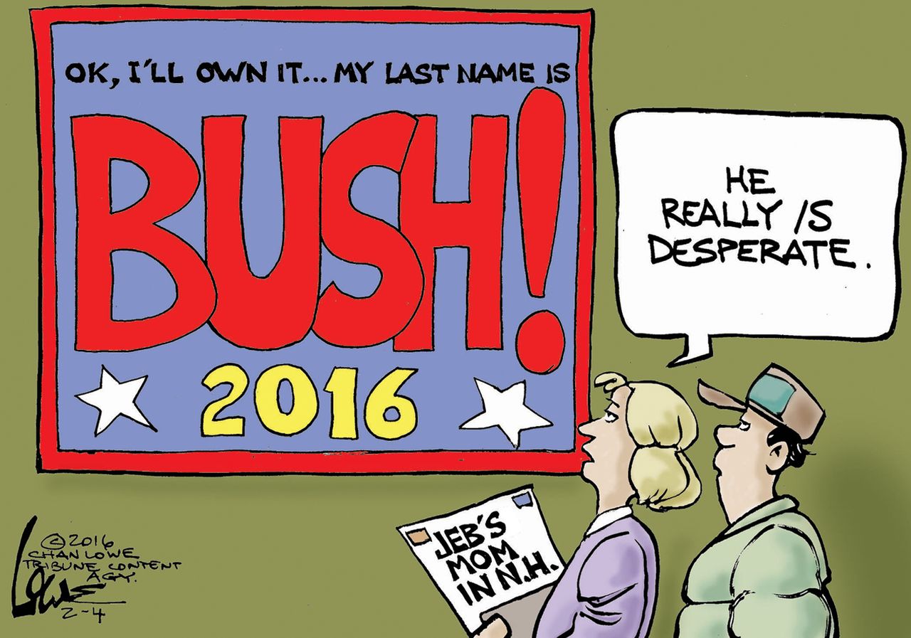 Political Cartoon U.S. Jeb 2016